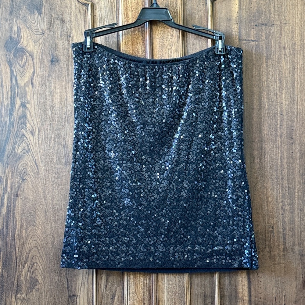 Black Sequin Skirt or Strapless Top